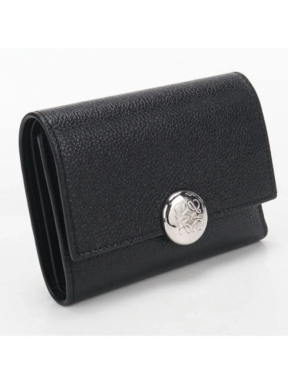Loewe Vertical Wallet Small Pebble Trifold Mini Grain Calf